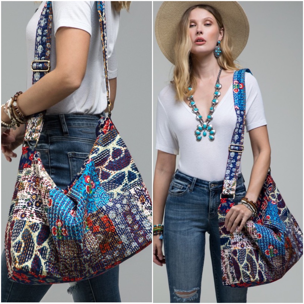 Boho Handmade Patchwork Shoulder Crossbody Bag